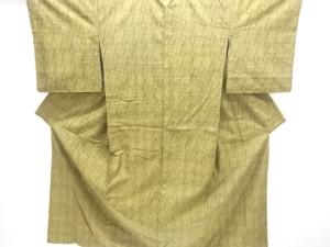 抽象模様織出し手織り紬着物